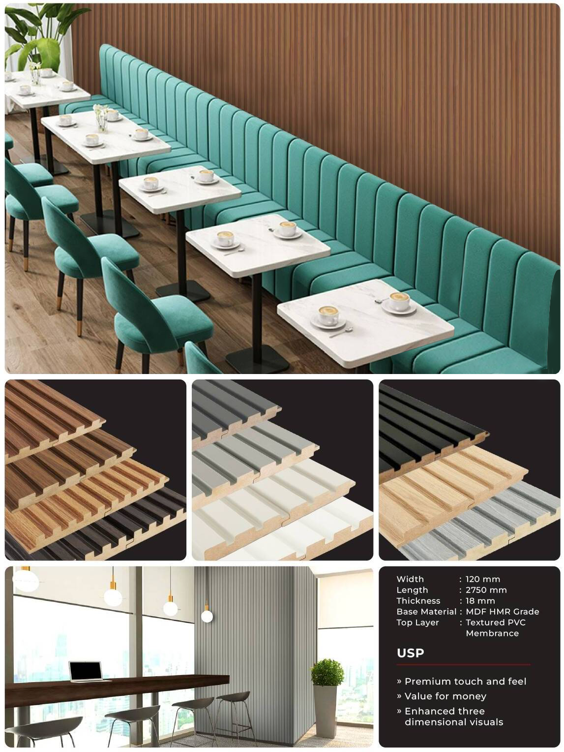 Wooden Panels — Restaurant & Office Applications